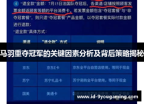 马羽重夺冠军的关键因素分析及背后策略揭秘 马羽重夺冠军的关键因素分析及背后策略揭秘